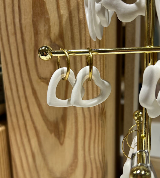 Boucle d’oreille fleur cœur